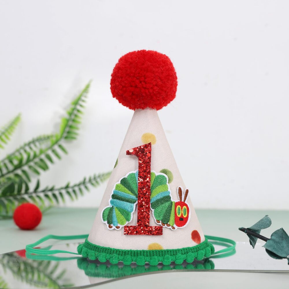 4329 Hungry Caterpillar 1st Birthday Hat - Eric Carle Inspired Baby Crown - Picture 8 of 9